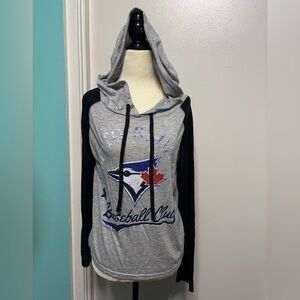 MLB TORONTO BLUE JAYS LONG SLEEVE HOODED SHIRT